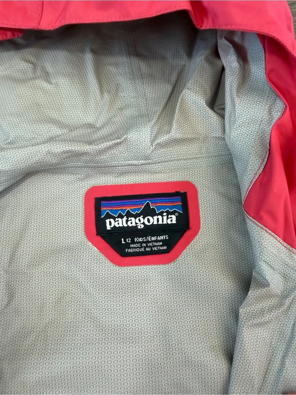 Patagonia Girls' Bright Pink Hooded Raincoat